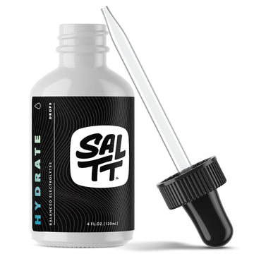 SALTT - Hydrate (4 oz) - Electrolytes Drops - Energy Boost - Sodium, Potassium, Magnesium, Zinc, Copper - Unflavored - Ultra Low Carb - Zero Sugar, Vegan, - PrimeBioHealth - canada supplements
