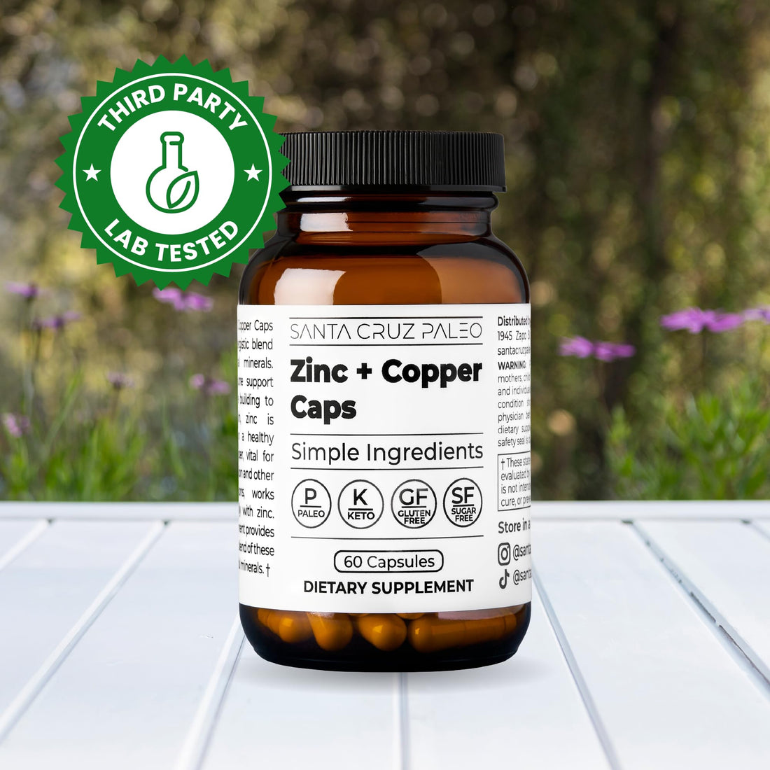 Santa Cruz Paleo, Zinc & Copper Mineral Supplement, High Absorption Formula, Zinc Supplement for Skin & Hair, L Methionine, Copper Gluconate, Trace Minerals - PrimeBioHealth - canada supplements