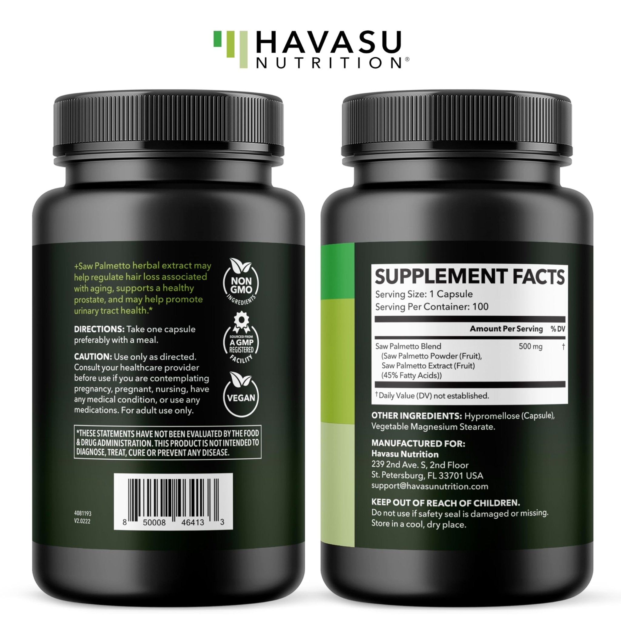 Saw Palmetto for Men Prostate Health Supplement to Promote Urinary Tract Function - 500mg Per Serving - 100 Count - DHT Blocker Hair Vitamin - PrimeBioHealth - canada supplements