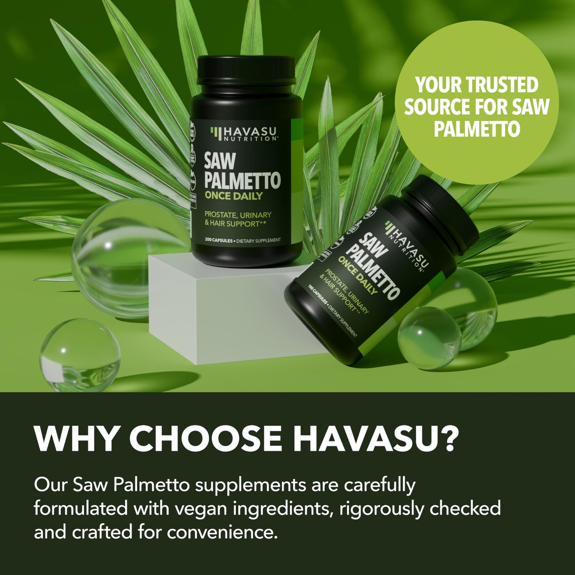 Saw Palmetto for Men Prostate Health Supplement to Promote Urinary Tract Function - 500mg Per Serving - 100 Count - DHT Blocker Hair Vitamin - PrimeBioHealth - canada supplements