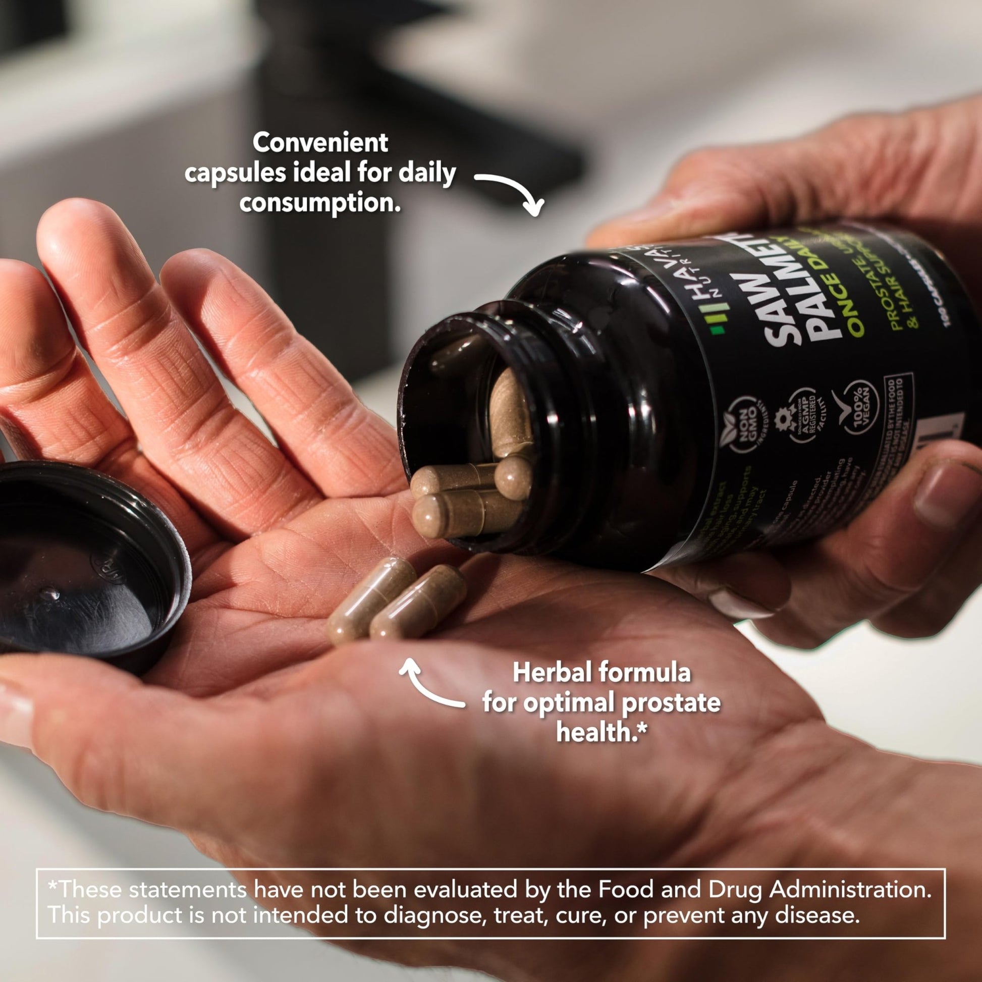 Saw Palmetto for Men Prostate Health Supplement to Promote Urinary Tract Function - 500mg Per Serving - 100 Count - DHT Blocker Hair Vitamin - PrimeBioHealth - canada supplements