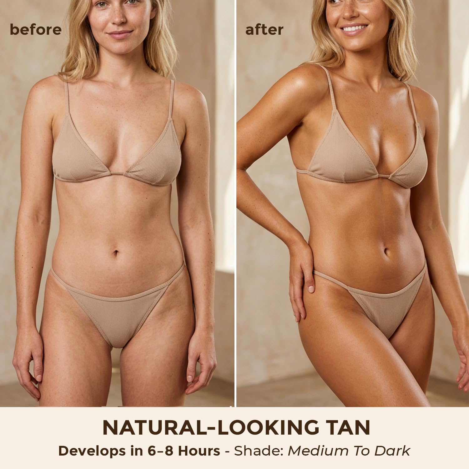Self Tanner Mousse - USA Made with Natural & Organic Ingredients, Self Tanning Mousse for Dark Fake Tan, Sunless Tanner - PrimeBioHealth - canada supplements