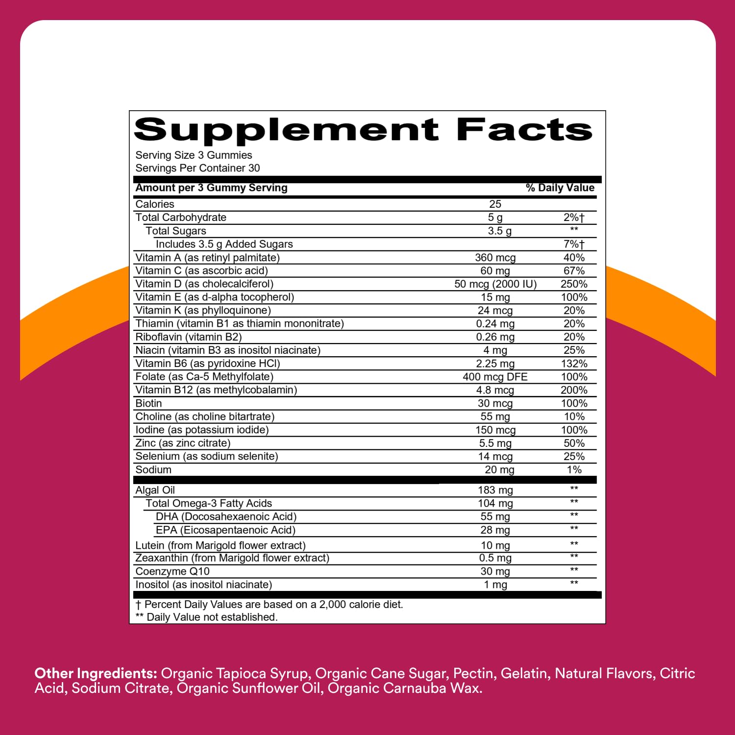 SmartyPants Multivitamin Gummy for Women 50 and Over, Omega 3 (DHA/EPA), Methylfolate, CoQ10, Vitamin D3, C, Vitamin B12, B6, A, K, Biotin - PrimeBioHealth - canada supplements