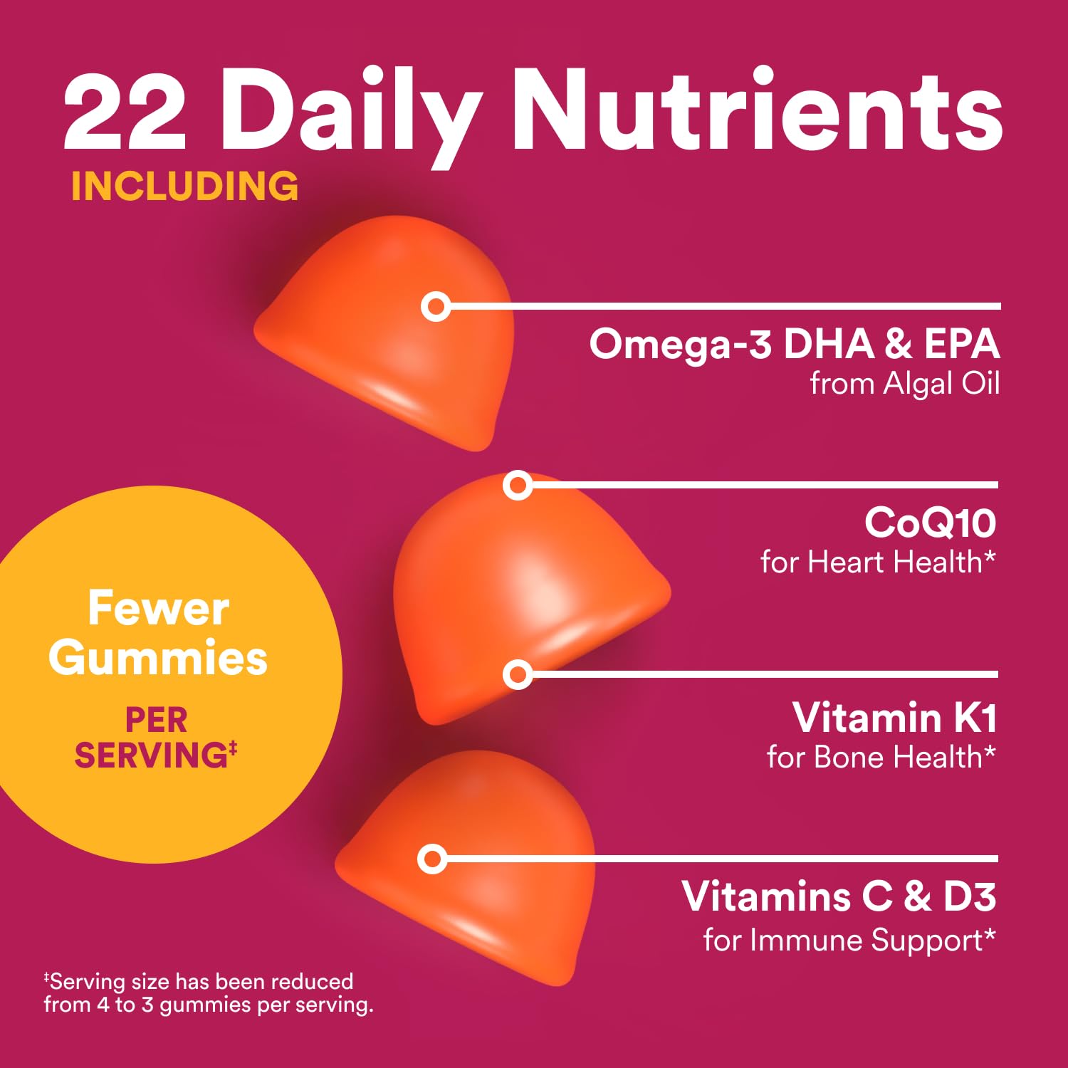 SmartyPants Multivitamin Gummy for Women 50 and Over, Omega 3 (DHA/EPA), Methylfolate, CoQ10, Vitamin D3, C, Vitamin B12, B6, A, K, Biotin - PrimeBioHealth - canada supplements