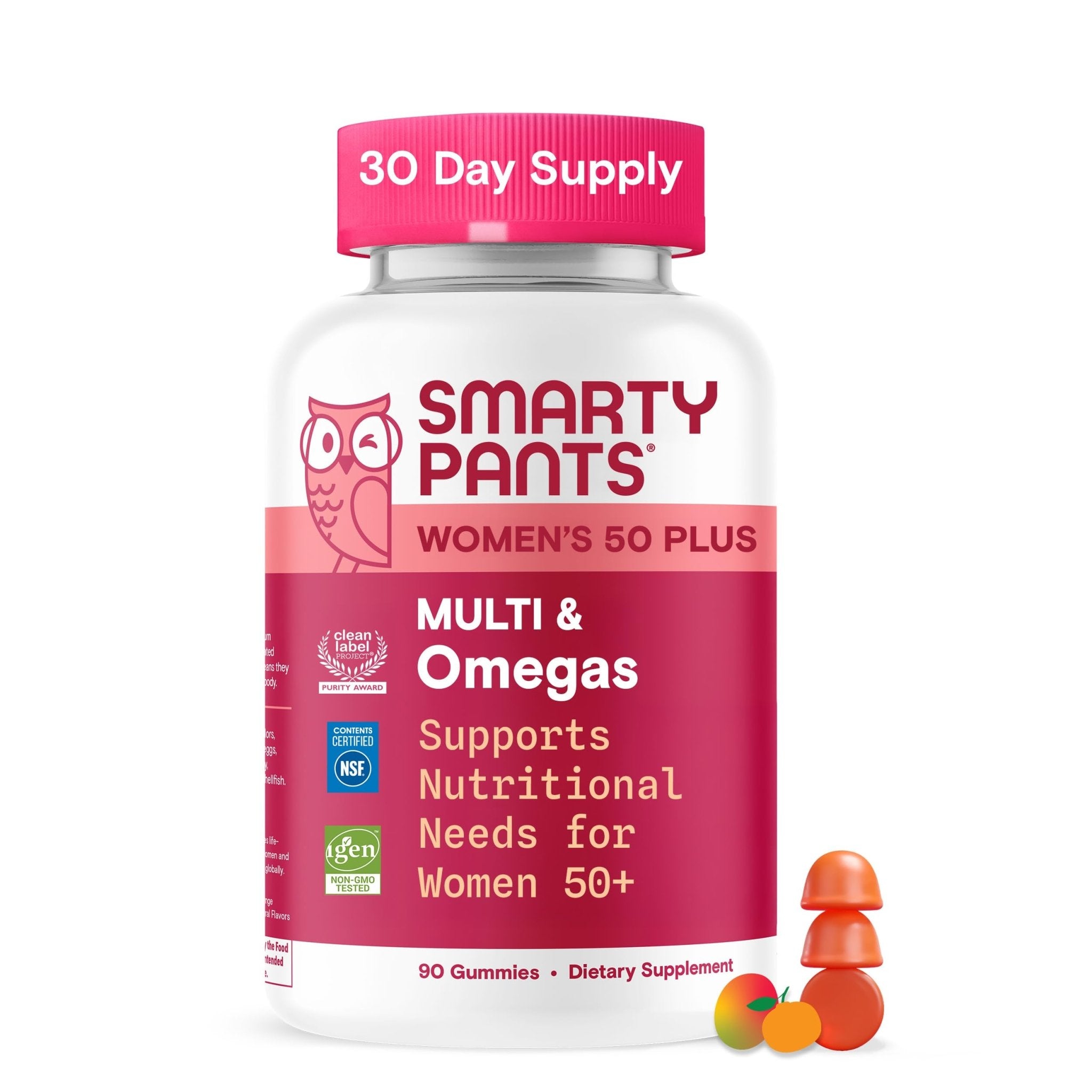 SmartyPants Multivitamin Gummy for Women 50 and Over, Omega 3 (DHA/EPA), Methylfolate, CoQ10, Vitamin D3, C, Vitamin B12, B6, A, K, Biotin - PrimeBioHealth - canada supplements