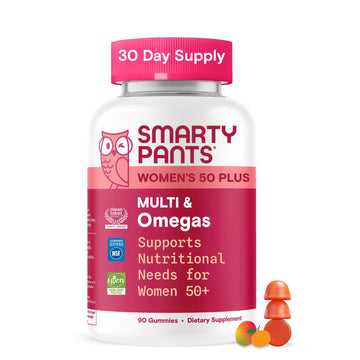 SmartyPants Multivitamin Gummy for Women 50 and Over, Omega 3 (DHA/EPA), Methylfolate, CoQ10, Vitamin D3, C, Vitamin B12, B6, A, K, Biotin - PrimeBioHealth - canada supplements