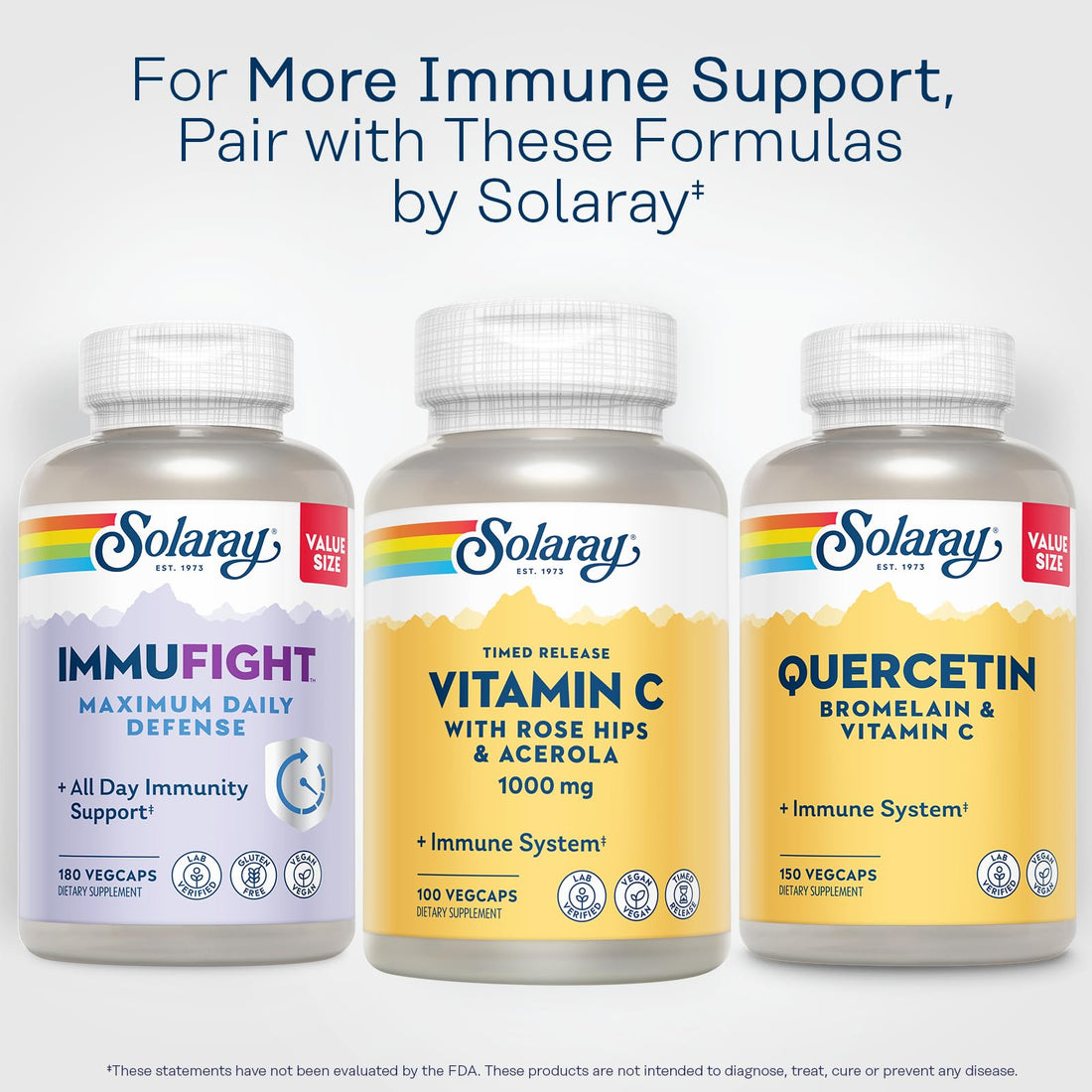 SOLARAY Vitamin C 1000mg - Time Release Vitamin C Capsules w/Rose HIPS and Acerola for Bioflavonoid Support - Two-Stage, All-Day Immune Support - PrimeBioHealth - canada supplements