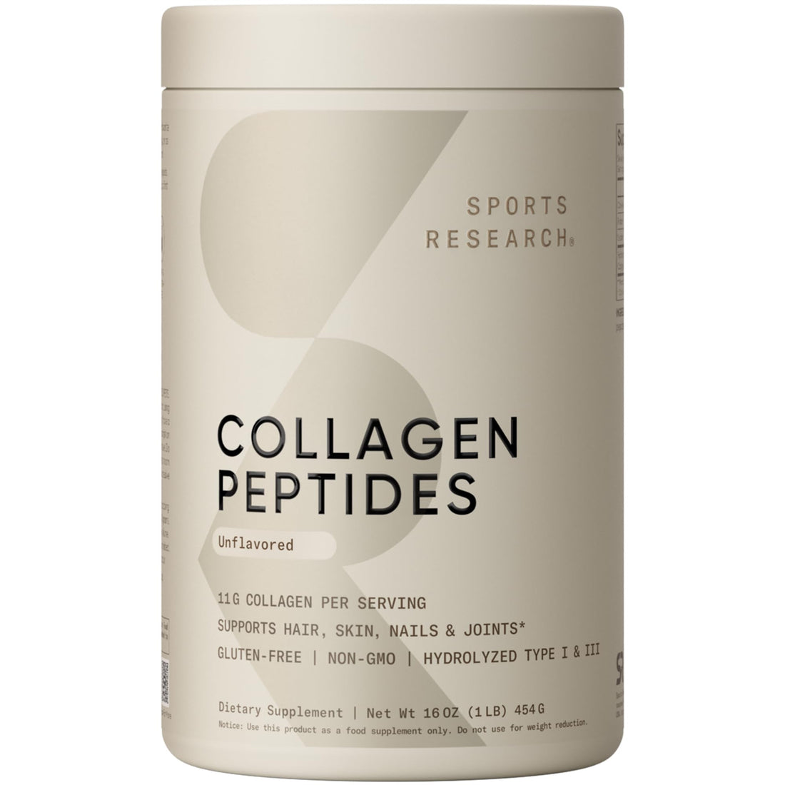 Sports Research Collagen Peptides - Hydrolyzed Type 1 & 3 Collagen Powder Protein Supplement for Healthy Skin - PrimeBioHealth - canada supplements