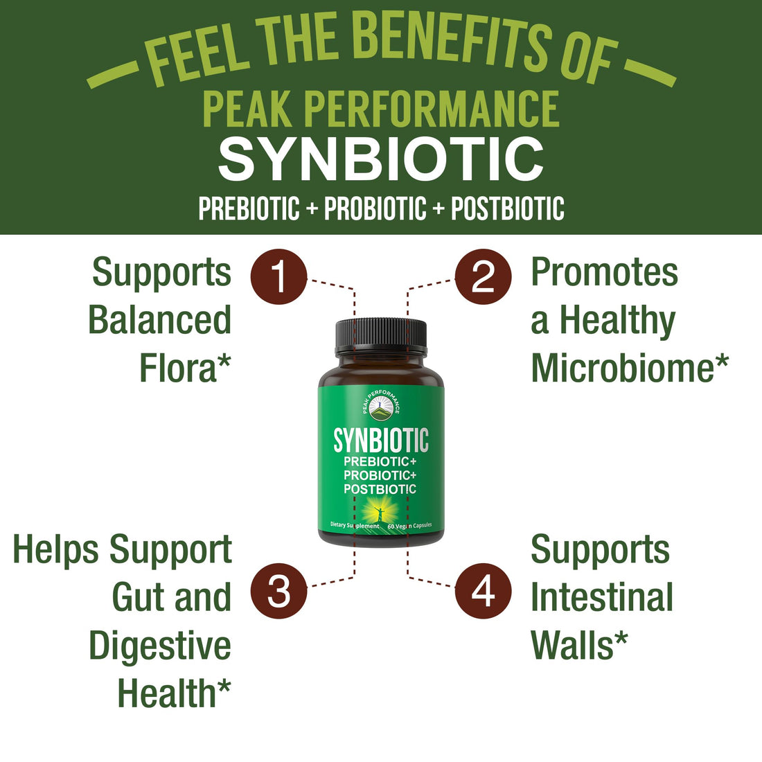 Synbiotic = Prebiotic + Probiotic + Postbiotic 3-in-1 Supplement with Clinically Tested Ingredients - Pre and Probiotics Plus Important Tributyrin CoreBiome for Gut - PrimeBioHealth - canada supplements