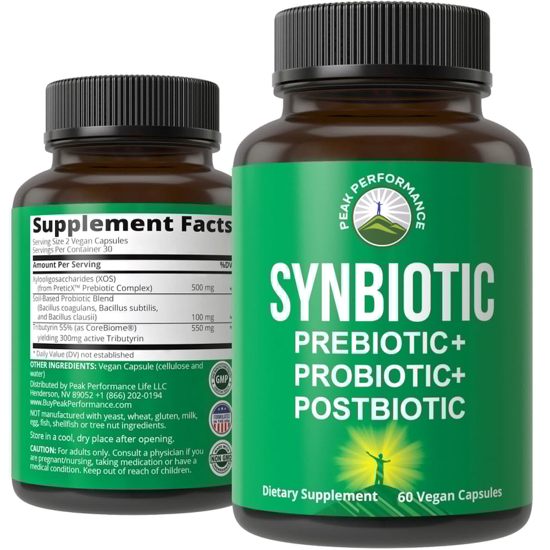 Synbiotic = Prebiotic + Probiotic + Postbiotic 3-in-1 Supplement with Clinically Tested Ingredients - Pre and Probiotics Plus Important Tributyrin CoreBiome for Gut - PrimeBioHealth - canada supplements