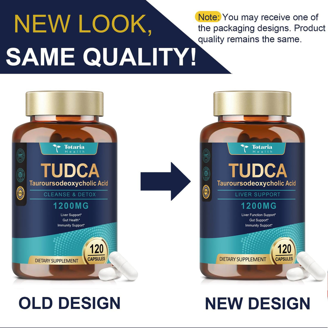 Totaria TUDCA Bile Salts 1200mg (Tauroursodeoxycholic Acid), 120 Capsules, Ultra Strength Pure TUDCA Liver Supplements - PrimeBioHealth - canada supplements