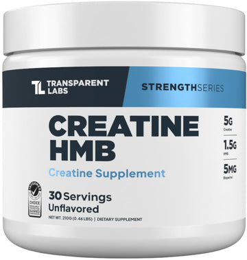 Transparent Labs Creatine HMB - Creatine Monohydrate Powder with HMB for Muscle Growth, Increased Strength, Enhanced Energy Output - PrimeBioHealth - canada supplements