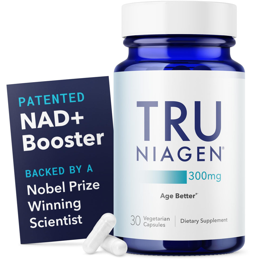 TRU NIAGEN Patented NAD Supplement for Brain Function, Anti Aging & Cell Regeneration, 300mg Niagen, 30 Servings | Supports Cellular Energy, Muscle - PrimeBioHealth - canada supplements