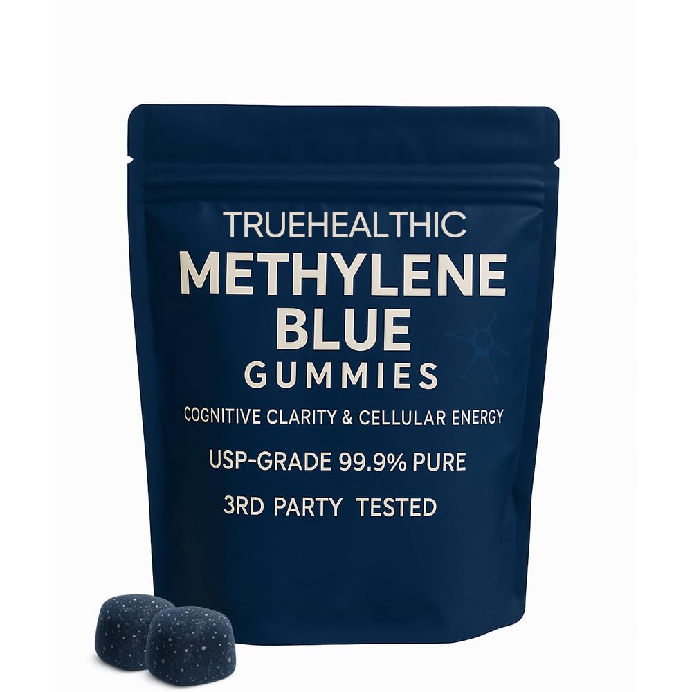 TRUEHEALTHIC Methylene Blue Gummies, for Cognitive Support & Mental Focus, Clean 5mg of Methylene Blue Per Gummy, - PrimeBioHealth - canada supplements