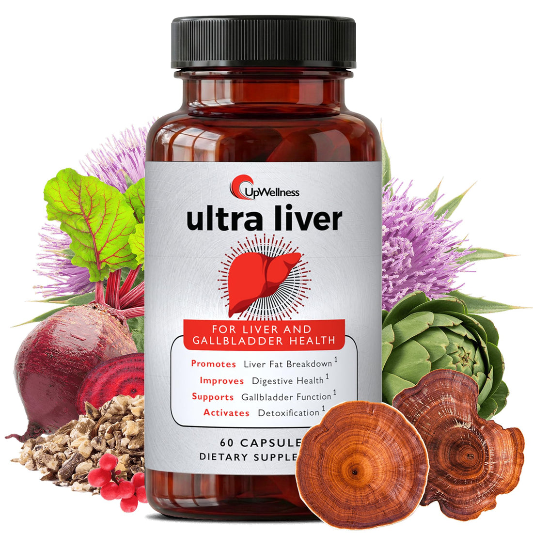 UpWellness Ultra Liver Supplement for Liver Support and Gallbladder Support - Powered by TMG, NAC Milk Thistle, and More - PrimeBioHealth - canada supplements