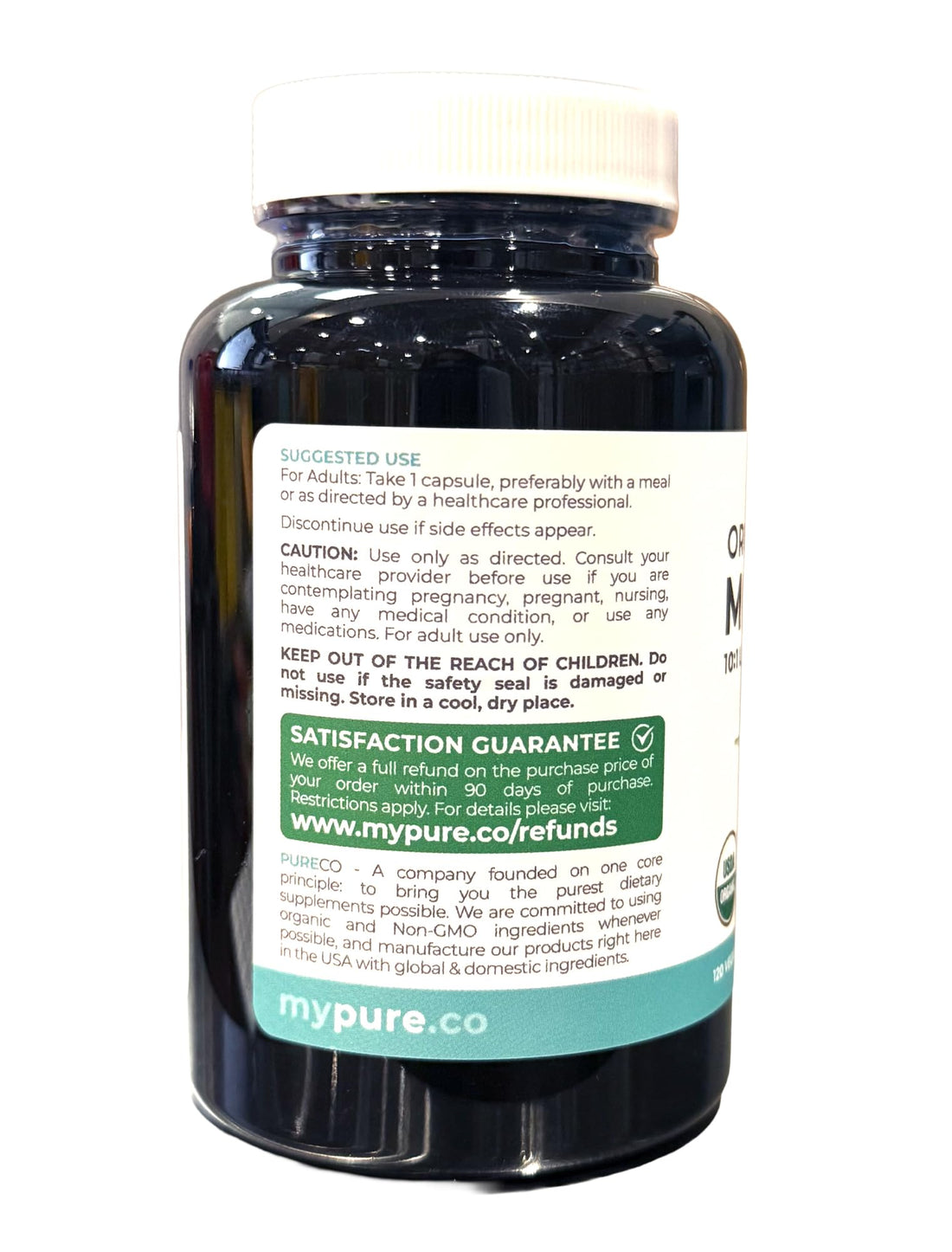 USDA Organic Moringa Capsules - High Potency Organic Moringa 500mg Extract 10:1 Per 1 Capsule Serving - Nutrient Dense Green Superfood Antioxidant - PrimeBioHealth - canada supplements