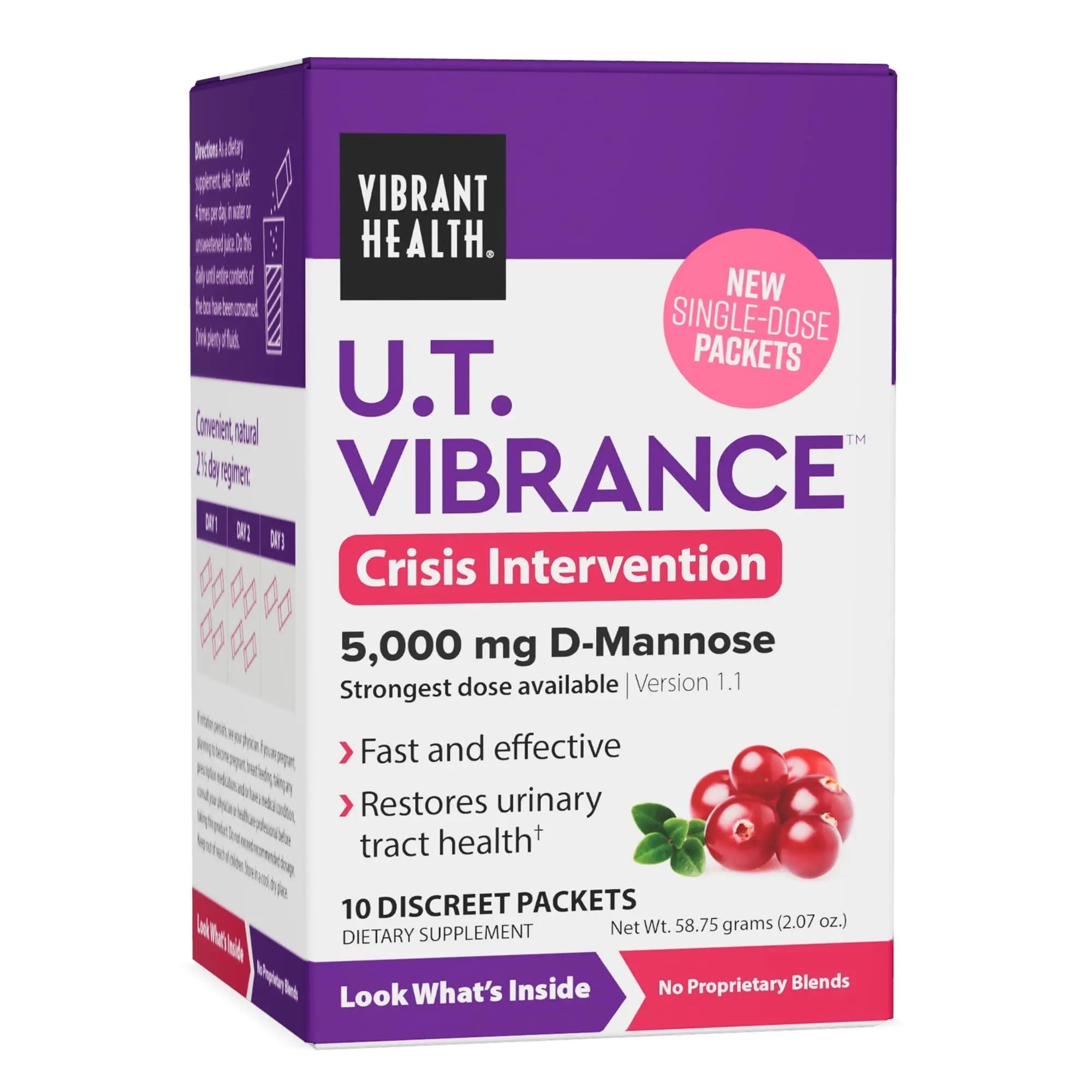 Vibrant Health, U.T. Vibrance Stick Packs, Crisis Intervention for Urinary Tract Health, 10 Servings - PrimeBioHealth - canada supplements