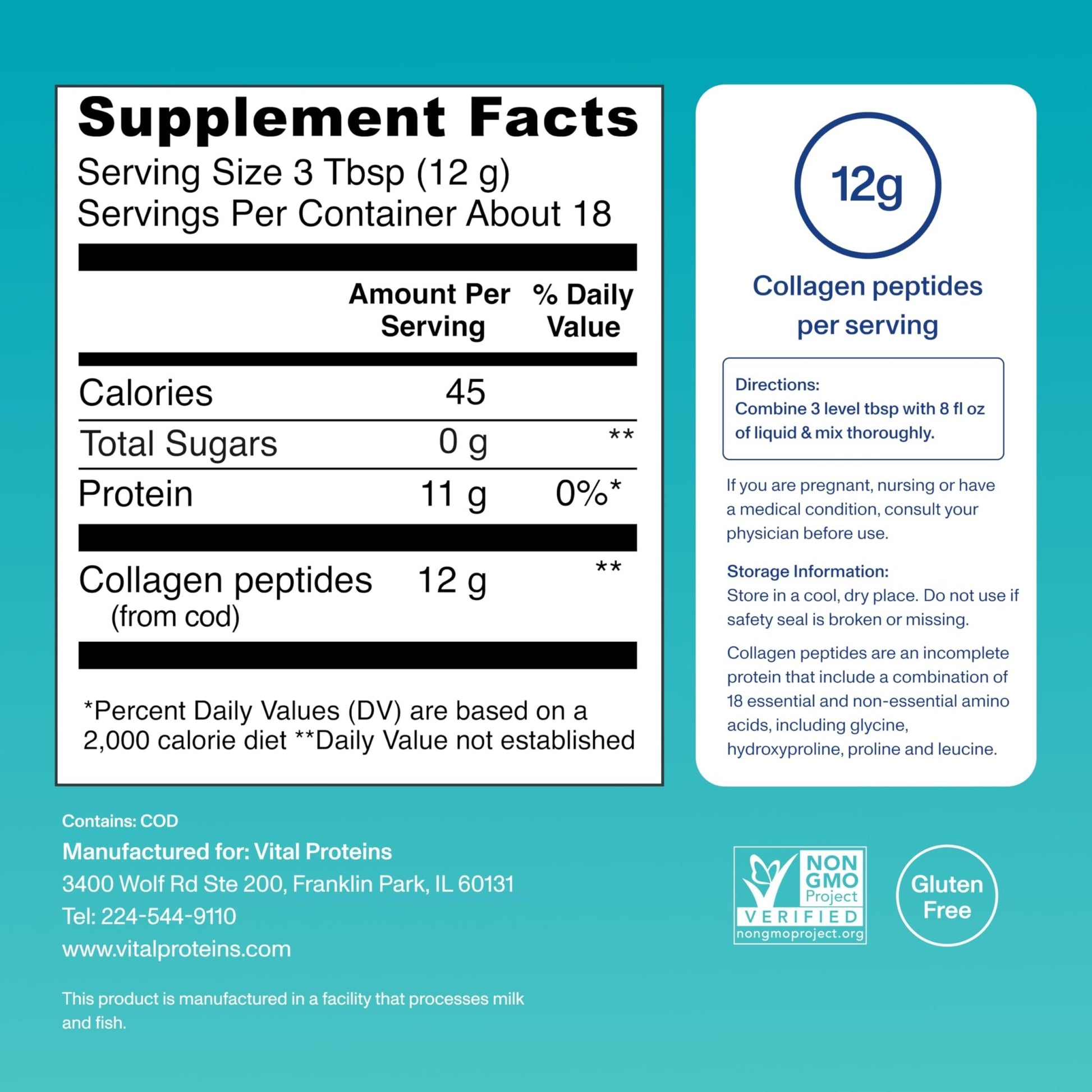 Vital Proteins Marine Collagen Peptides Powder Supplement for Skin Hair Nail Joint - Hydrolyzed Collagen - PrimeBioHealth - canada supplements
