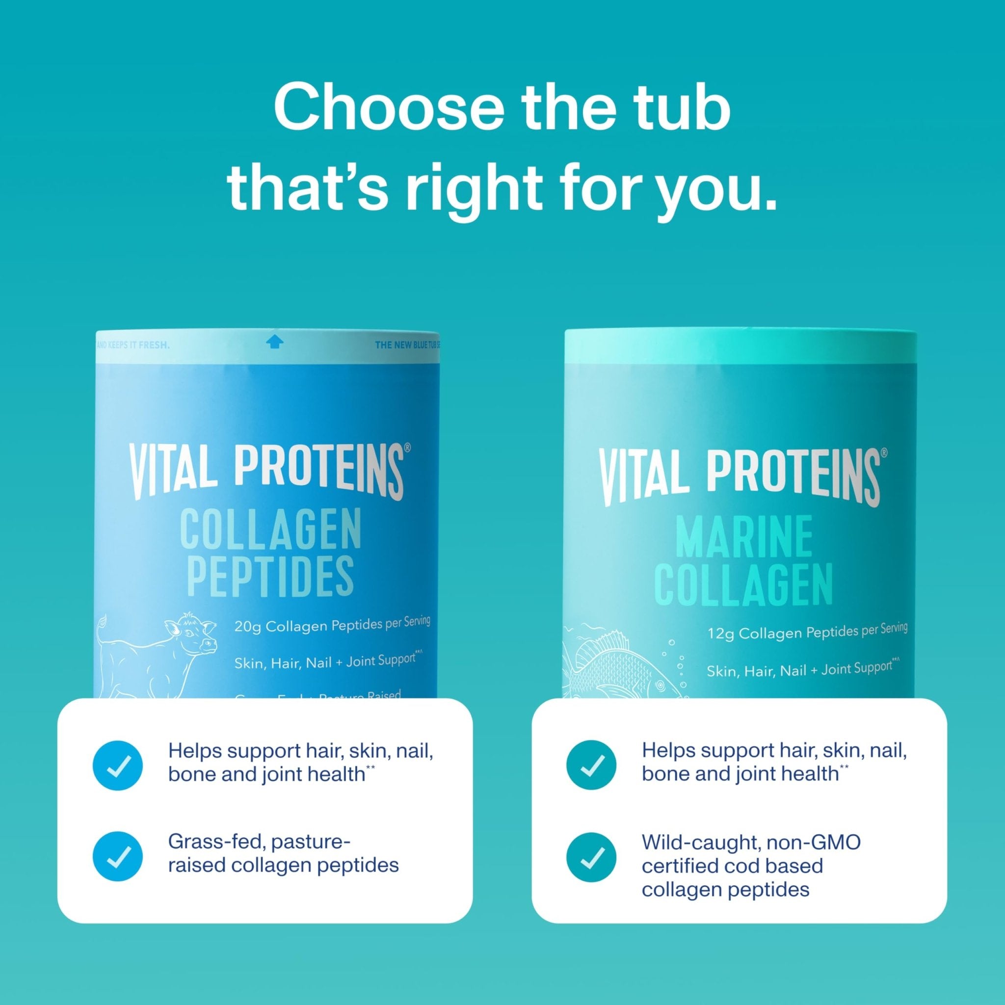 Vital Proteins Marine Collagen Peptides Powder Supplement for Skin Hair Nail Joint - Hydrolyzed Collagen - PrimeBioHealth - canada supplements