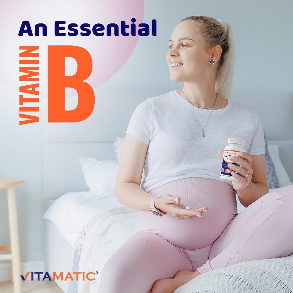 Vitamatic Folic Acid 5mg (5000 mcg) – 120 Vegetarian Tablets High Potency Vitamin B9 (Folate) for Cellular Health - PrimeBioHealth - canada supplements