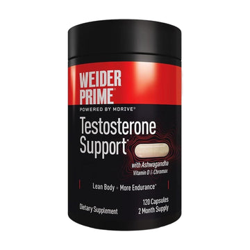 Weider Prime Support - Men's Nutrition - Enriched with Vitamins & Minerals - with Ashwagandha, Chromax Chromium, Bioperine & Zinc - Gluten Free - 120 Capsules - PrimeBioHealth - canada supplements