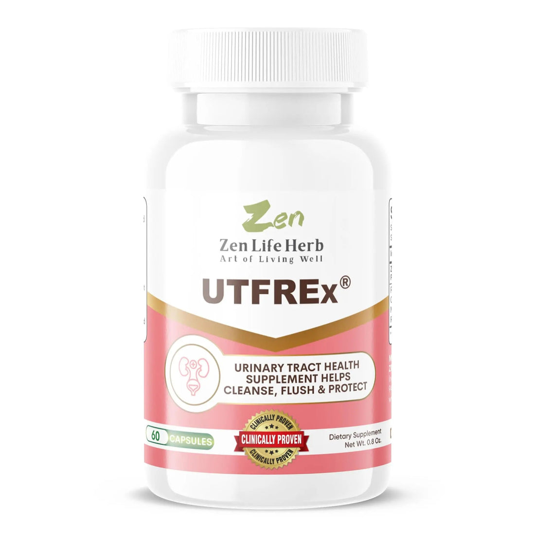 ZEN LIFE HERB UTFREx – Fast Acting - Promotes Urinary Tract Health Supports Healthy Immune and Urinary System, No Vitamins, Minerals, Prebiotics, Sugar, Plant-Based Supplement (60 Capsules) - PrimeBioHealth - canada supplements