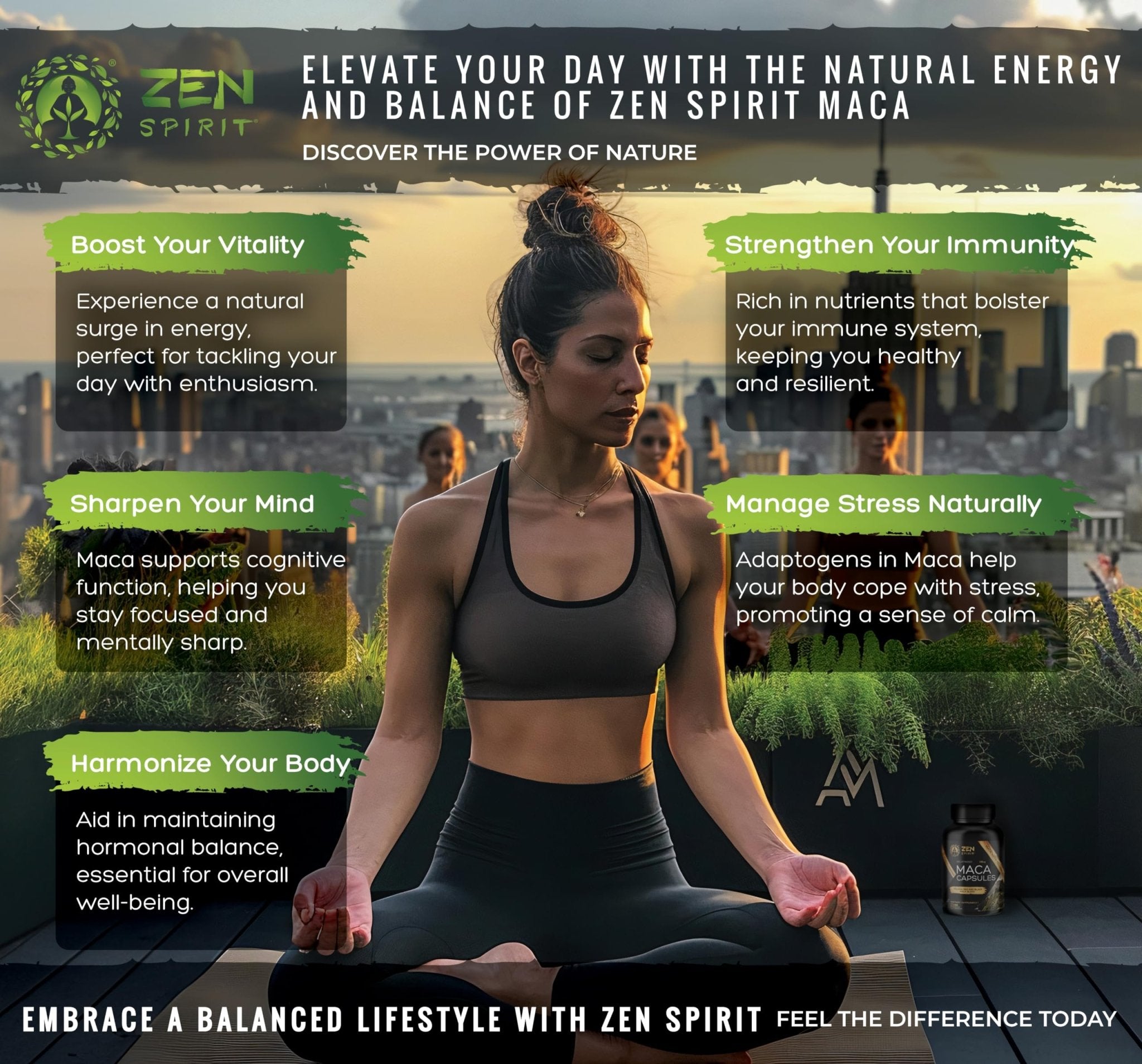 Zen Spirit Maca Root Powder Organic - Peruvian Root Premium Grade Superfood (Raw) - USDA & Vegan Certified - 1 Bag (8oz) - PrimeBioHealth - canada supplements