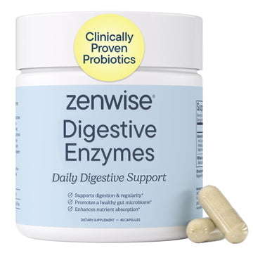 Zenwise Health Digestive Enzymes with Bromelain & Papaya - Multi Enzymes Digestion Supplement with Probiotics & Prebiotics for Gut Health, Gas & Bloating Relief - PrimeBioHealth - canada supplements
