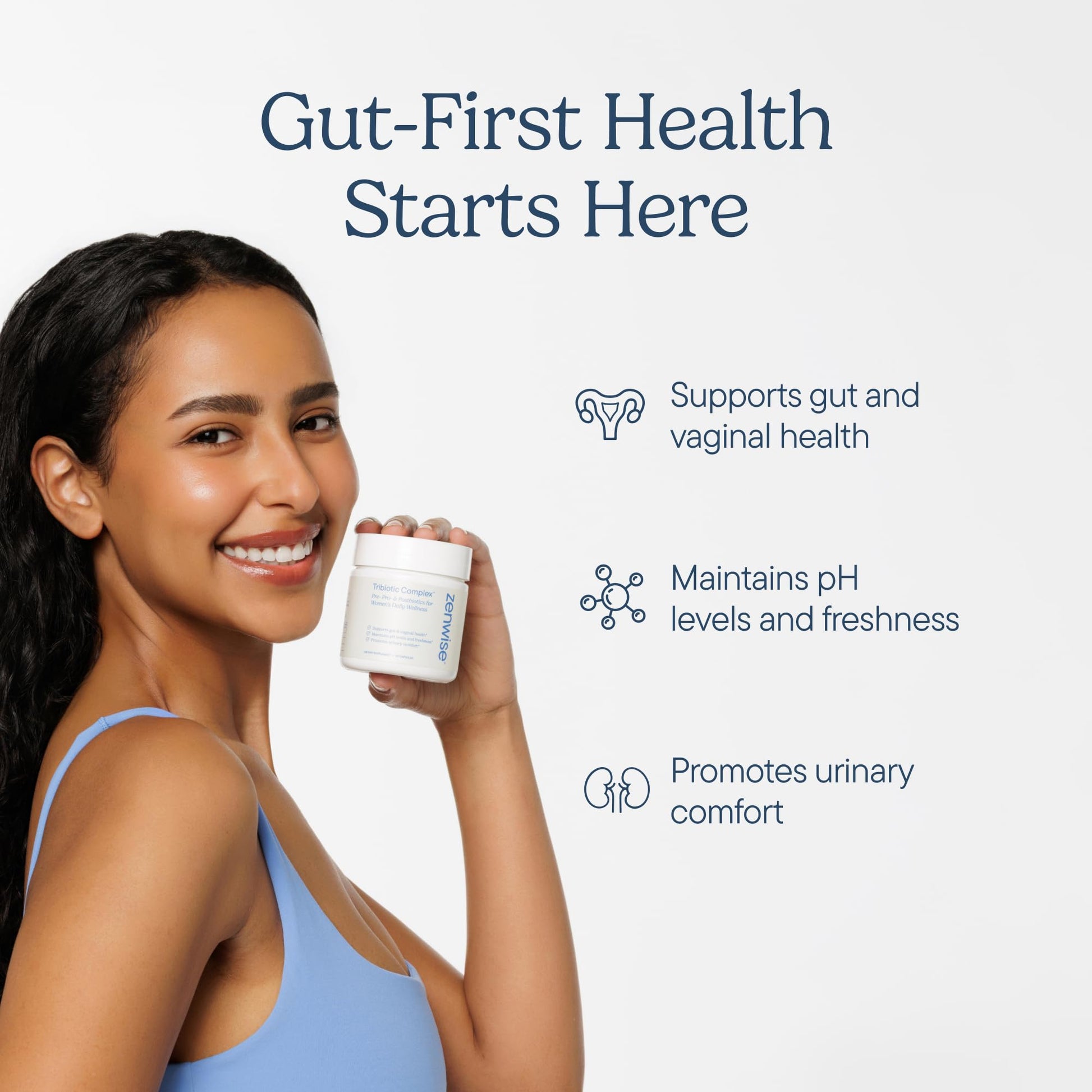 Zenwise Health Womens Triobiotic Complex Supplement for Digestive, Gut Flora & Vaginal Health - Daily Probiotics for Women with Digestive Supports - PrimeBioHealth - canada supplements