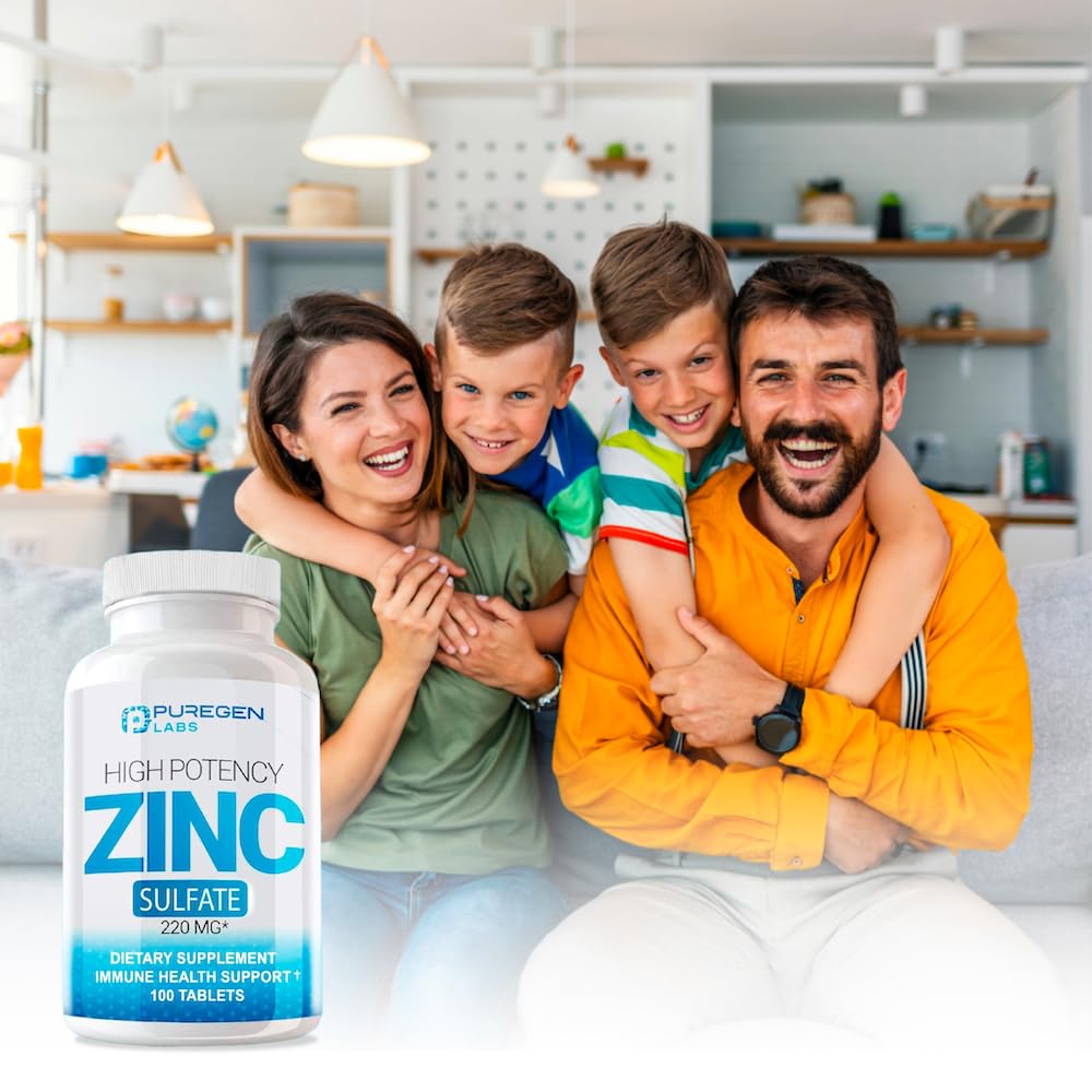 Zinc 220mg [High Potency] Supplement – Zinc Sulfate for Immune Support System 100 Tablets - PrimeBioHealth - canada supplements