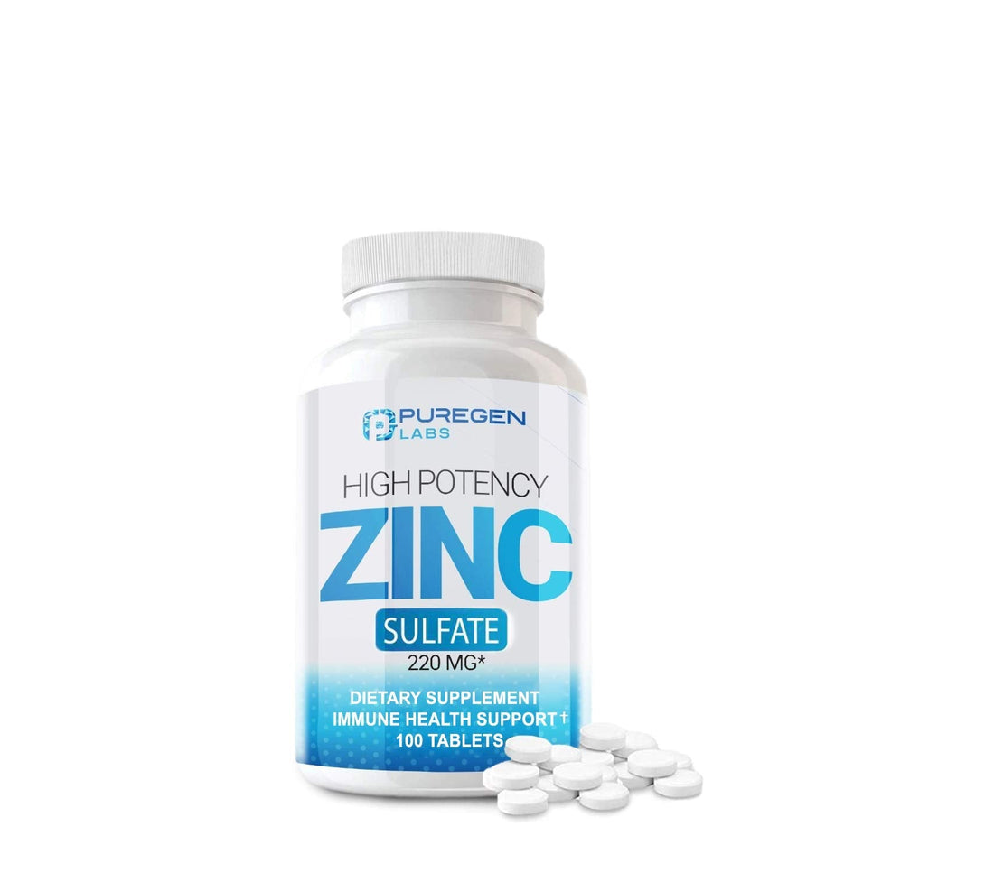 Zinc 220mg [High Potency] Supplement – Zinc Sulfate for Immune Support System 100 Tablets - PrimeBioHealth - canada supplements