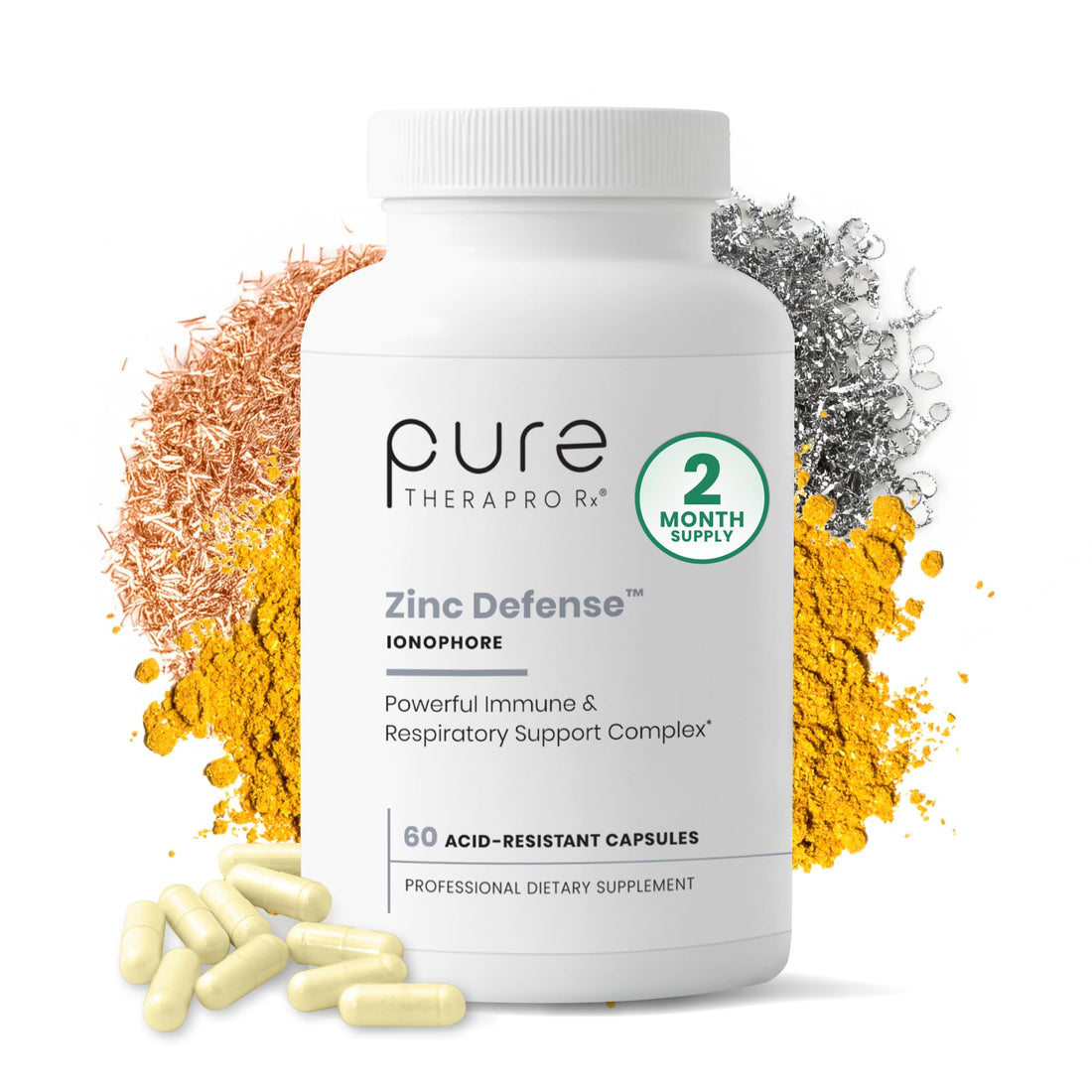 Zinc Defense | Zinc + Copper + Quercetin | 60 Servings in Vegan Capsules | L-OptiZinc & Quercefit Ionophore | Chelated Minerals | Immune, Gut, & Hormonal Balance Support - PrimeBioHealth - canada supplements