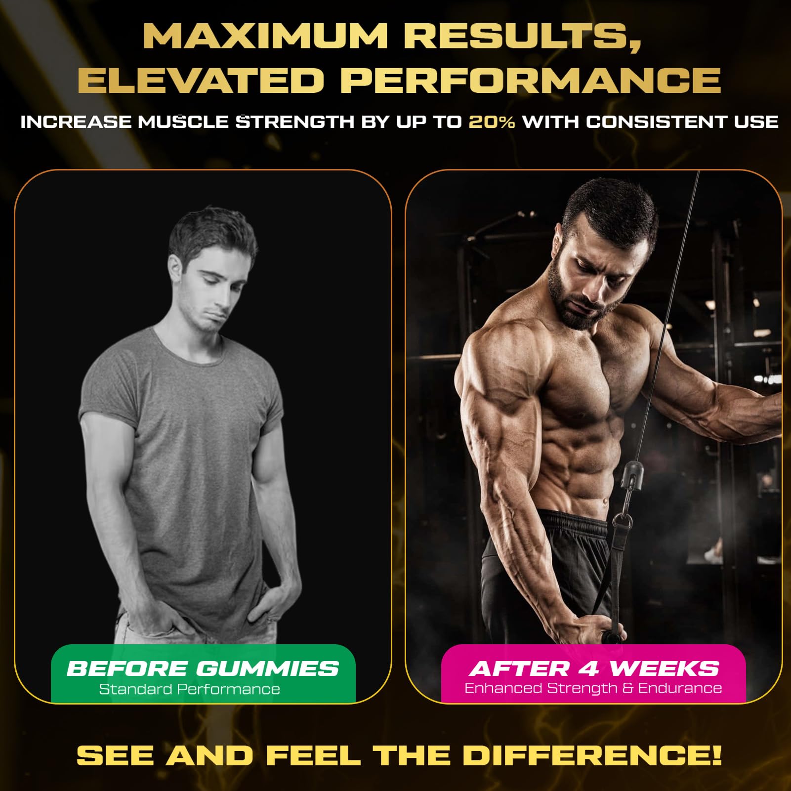 ZyterX Creatine Monohydrate Gummies for Men & Women, 9000MG Creatine Gummies Sugar Free with L-Taurine, BCAA 2:1, B12 B6 for Boost Strength, Focus & Endurance, - PrimeBioHealth - canada supplements