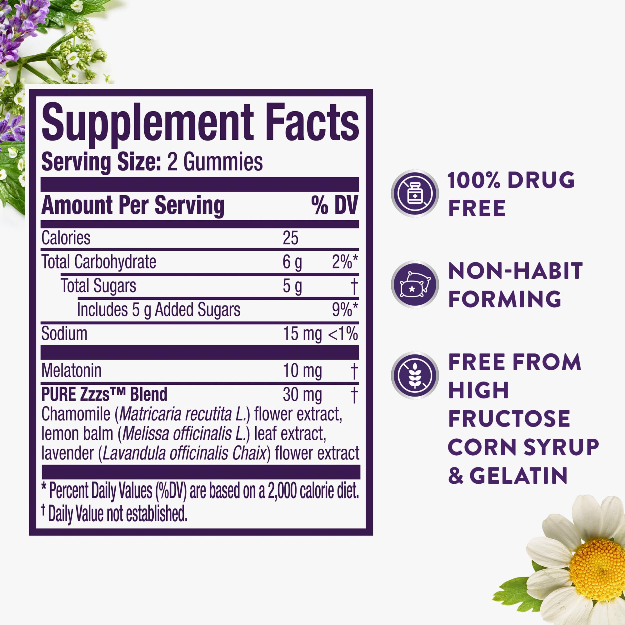ZzzQuil Pure Zzzs Advanced Melatonin Gummies, Melatonin 10mg, Sleep Aid, with Chamomile & Lavender, Melatonin Sleep Gummies, Sleep Aids for Adults - PrimeBioHealth - canada supplements